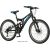 Explorer Thunder 24" fiú gyerek kerékpár - Összteleszkópos V-fékes MTB bicikli - Fekete