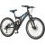 Explorer Thunder 24" fiú gyerek kerékpár - Összteleszkópos tárcsafékes MTB bicikli - Fekete