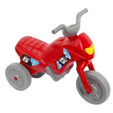 Koliken műanyag kismotor - S-es méretben - piros - szürke