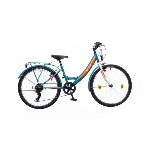 Neuzer Cindy City 24" gyermek kerékpár 6 sebességes - lány - türkiz/fehér-sárga