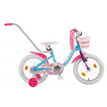   Polar Junior 14" kislány kerékpár - Unicorn baby design - Kék