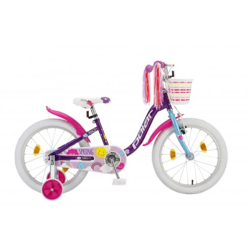 Polar Junior 18" lány gyerek bicikli - Spring design - Lila