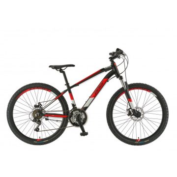   Polar Alaska SF Disc 26" fiú MTB kerékpár - Fekete-piros színben - 14"-os extra kicsi vázzal