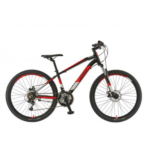 Polar Alaska SF Disc 26" fiú MTB kerékpár - Fekete-piros színben - 14"-os extra kicsi vázzal