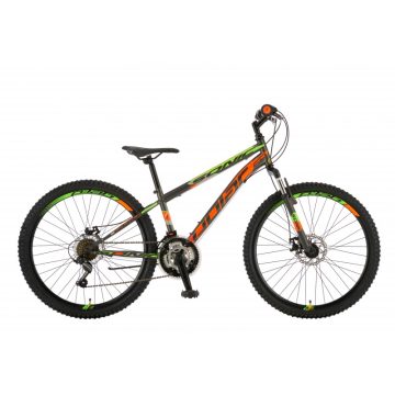   Polar Sonic SF Disc - teleszkóppal és tárcsafékkel -  fiú kerékpár 26" - Fekete-narancs